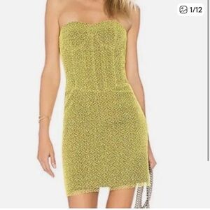 Diane Von Furstenberg Strapless Yellow Dress